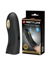 Черная вибронасадка на палец с электростимуляцией Marico - Baile - купить с доставкой в Волгограде