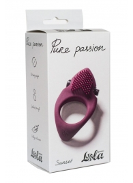 Бордовое эрекционное виброкольцо Pure Passion Sunset - Lola Games - в Волгограде купить с доставкой