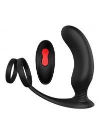 Черный массажер простаты REMOTE P-PLEASER - Dream Toys - в Волгограде купить с доставкой