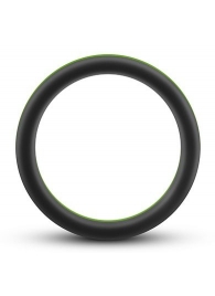 Черно-зеленое эрекционное кольцо Silicone Go Pro Cock Ring - Blush Novelties - в Волгограде купить с доставкой