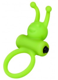 Зеленое эрекционное виброкольцо на пенис Cock Ring - A-toys - в Волгограде купить с доставкой