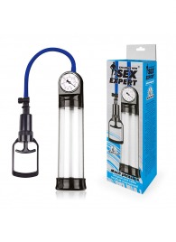 Прозрачная вакуумная помпа Sex Expert с манометром - Sex Expert - в Волгограде купить с доставкой