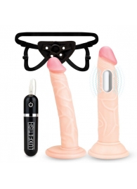 Регулируемые трусики с 2 насадками - 16 и 15 см. - Lux Fetish - купить с доставкой в Волгограде