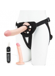 Регулируемые трусики с 2 насадками - 16 и 15 см. - Lux Fetish - купить с доставкой в Волгограде