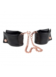 Черные мягкие наручники Entice French Cuffs с цепью - California Exotic Novelties - купить с доставкой в Волгограде