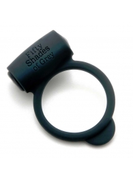 Темно-серое эрекционное кольцо Vibrating Love Ring с вибрацией - Fifty Shades of Grey - в Волгограде купить с доставкой
