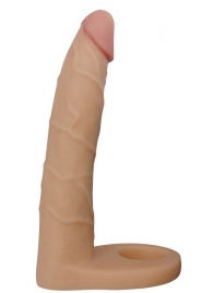 Телесная насадка-фаллоимитатор для двойного проникновения - 17 см. - Lovetoy - купить с доставкой в Волгограде