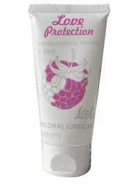Лубрикант на водной основе с ароматом малины Love Protection Raspberry - 50 мл. - Lola Games - купить с доставкой в Волгограде