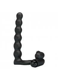 Черная насадка для двойной стимуляции Hercules Penis Sheath III - 15,3 см. - Baile - купить с доставкой в Волгограде
