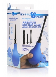 Анальный душ с 3 насадками Premium One-way Valve Anal Douche Set - XR Brands - купить с доставкой в Волгограде