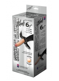 Пояс-трусики с насадкой Glamour - 17 см. - LOVETOY (А-Полимер) - купить с доставкой в Волгограде