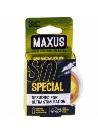 Презервативы с точками и рёбрами в пластиковом кейсе MAXUS Special - 3 шт. - Maxus - купить с доставкой в Волгограде