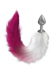 Серебристая анальная пробка с розовым хвостом Galaxy - Lola Games - купить с доставкой в Волгограде