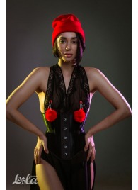 Зажимы на соски Angelic с красными меховыми шариками - Lola Games - купить с доставкой в Волгограде