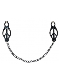 Зажимы на соски Darkside с цепочкой - Lola Games - купить с доставкой в Волгограде