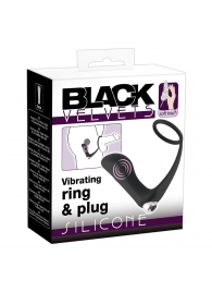 Черное эрекционное кольцо с анальной вибропробкой Vibrating Ring   Plug - Orion - в Волгограде купить с доставкой