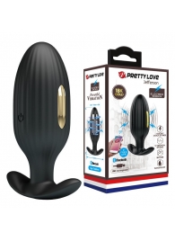 Черная анальная вибропробка с электростимуляцией Jefferson - 9,2 см. - Baile - купить с доставкой в Волгограде