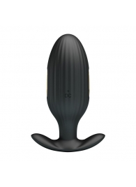Черная анальная вибропробка с электростимуляцией Jefferson - 9,2 см. - Baile - купить с доставкой в Волгограде