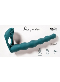 Зеленая вибронасадка для двойного проникновения Farnell - 17 см. - Lola Games - купить с доставкой в Волгограде