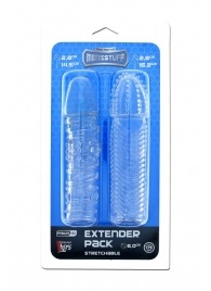Комплект из 2 прозрачных насадок на пенис PENIS EXTENDER PACK - Dream Toys - в Волгограде купить с доставкой