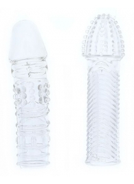 Комплект из 2 прозрачных насадок на пенис PENIS EXTENDER PACK - Dream Toys - в Волгограде купить с доставкой