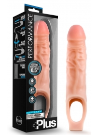 Телесный реалистичный фаллоудлинитель 9 Inch Silicone Cock Sheath Penis Extender - 22,86 см. - Blush Novelties - в Волгограде купить с доставкой