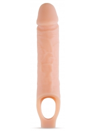 Телесный реалистичный фаллоудлинитель 10 Inch Silicone Cock Sheath Penis Extender - 25,4 см. - Blush Novelties - в Волгограде купить с доставкой