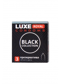 Черные презервативы LUXE Royal Black Collection - 3 шт. - Luxe - купить с доставкой в Волгограде