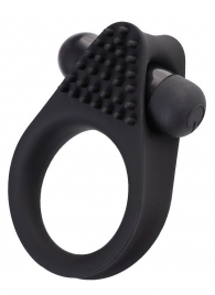 Черное эрекционное виброкольцо Brid с шипиками - A-toys - в Волгограде купить с доставкой