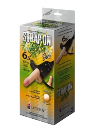 Пояс-трусики с 2 насадками Exotic-Sara - 16,5 см. - LOVETOY (А-Полимер) - купить с доставкой в Волгограде