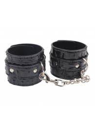 Черные наручники Surrender Wrist Restraints - Chisa - купить с доставкой в Волгограде