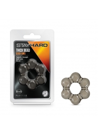 Дымчатое эрекционное кольцо Stay Hard Thick Bead Cock Ring - Blush Novelties - в Волгограде купить с доставкой