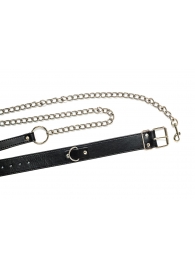 Черный ошейник с поводком Wild - Lola Games - купить с доставкой в Волгограде