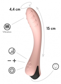 Персиковый вибратор для G-точки Apus - 19 см. - Le Frivole