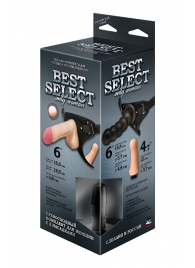 Черный пояс для женщин BEST SELECT с 3 насадками - LOVETOY (А-Полимер) - купить с доставкой в Волгограде