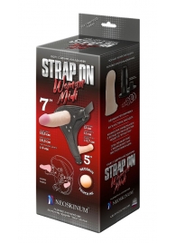 Реалистичный страпон Woman Midi с вагинальной пробкой - 19 см. - LOVETOY (А-Полимер) - купить с доставкой в Волгограде