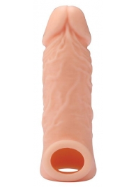 Телесная насадка EXTENDER WITH BALL STRAP 5.5 - 14 см. - Dream Toys - в Волгограде купить с доставкой