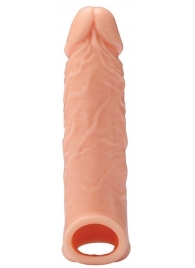 Телесная насадка EXTENDER WITH BALL STRAP 6.5 - 17 см. - Dream Toys - в Волгограде купить с доставкой
