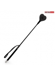 Черный стек с наконечником-сердечком - 54 см. - Notabu - купить с доставкой в Волгограде