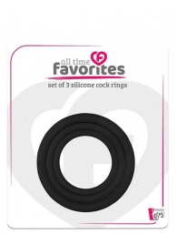 Набор из 3 эрекционных колец SILICONE COCKRINGS - Dream Toys - в Волгограде купить с доставкой