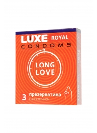 Презервативы с продлевающим эффектом LUXE Royal Long Love - 3 шт. - Luxe - купить с доставкой в Волгограде