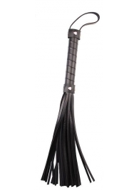 Черная многохвостая плеть Pleasure Whip - 46 см. - Chisa - купить с доставкой в Волгограде