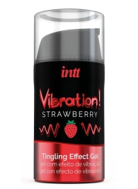Жидкий интимный гель с эффектом вибрации Vibration! Strawberry - 15 мл. - INTT - купить с доставкой в Волгограде