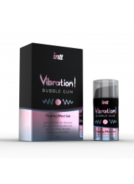 Жидкий интимный гель с эффектом вибрации Vibration! Bubble Gum - 15 мл. - INTT - купить с доставкой в Волгограде
