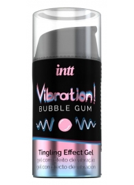 Жидкий интимный гель с эффектом вибрации Vibration! Bubble Gum - 15 мл. - INTT - купить с доставкой в Волгограде