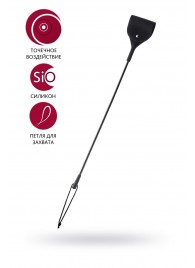 Черный гладкий стек с тонкой ручкой - 48 см. - ToyFa - купить с доставкой в Волгограде