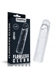 Прозрачная насадка-удлинитель Flawless Clear Penis Sleeve Add 1 - 15,5 см. - Lovetoy - в Волгограде купить с доставкой