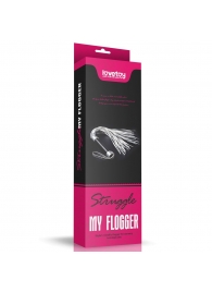Серебристая плетка Struggle My Flogger с черной ручкой - 45 см. - Lovetoy - купить с доставкой в Волгограде