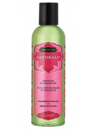 Массажное масло Naturals Strawberry Dreams с ароматом клубники - 59 мл. - Kama Sutra - купить с доставкой в Волгограде