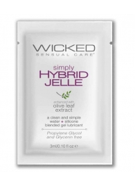 Гель-лубрикант на водно-силиконовой основе Simply Hybrid Jelle - 3 мл. - Wicked - купить с доставкой в Волгограде